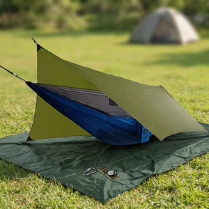 Tente de camping légère et portable pour 1-2 personnes, toutes saisons, avec bâche de protection contre la pluie, <span class=keywords><strong>moustiquaire</strong></span>, deux chambres, montage rapide et automatique - Product Image 4