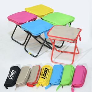 Foldable Stool <b>Bag</b> - Portable <b>Mini</b> Seat & Custom Drawstring Pen Pouch for Outdoor Events & Promotional Gifts - Product Image 1