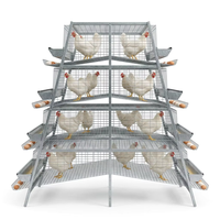 Cage à poules pondeuses automatique galvanisée à 4 niveaux pour l'élevage de volailles, capacité 120, 128, 160 poules, en batterie, pour l'œuvroge, en vente