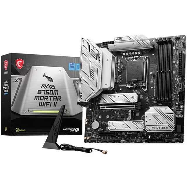 B760M MORTAR WIFI II LGA1700 B760 SATA 6Gb/s Micro ATX DDR5 PCI-E X16 Slot 2.5Gbps LAN 3x M.2 Wi-Fi 6E Motherboard