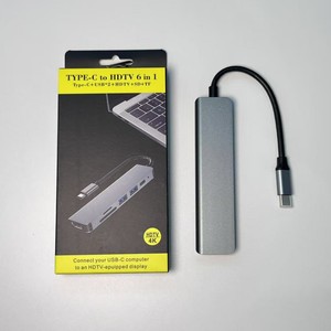 Station d'accueil Type-C 4K 60Hz avec mise en miroir HD, charge rapide PD, <span class=keywords><strong>USB</strong></span> 3.0 haute vitesse, <span class=keywords><strong>adaptateur</strong></span> multifonction 7 ports SD/TF - Product Image 2