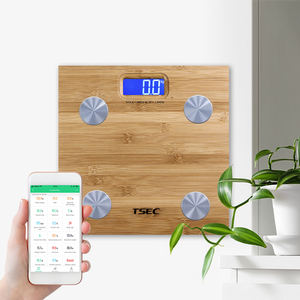 चीनी निर्माता थोक बिक्री 180 किलोग्राम डिजिटल वजन शरीर वसा पैमाने बाथरूम वाटरप्रूफ बांस स्केल - Product Image 1