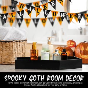 Caja de servicio artesanal con forma de ataúd para baño, Halloween negra de bandeja de servicio, bandeja de baño de ataúd de madera - Product Image 2