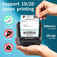 Mini imprimante thermique GT-8001 sans fil pour reçus et étiquettes 80 mm, imprimante portable pour codes-barres et reçus