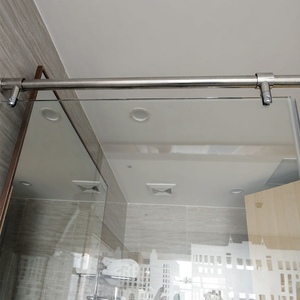 Porte de douche sans cadre en verre trempé transparent de 10 mm, cabine de douche en verre moderne pour hôtel, pour projets commerciaux - Product Image 4