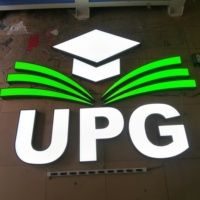 Enseigne personnalisée à lettres lumineuses LED pour la décoration de maisons, centres commerciaux et bâtiments - Acrylique + Acier inoxydable, éclairage extérieur