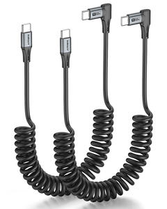 Cable USB Retráctil de Aluminio SUNGUY Tipo-C de 60W 3A con Carga Rápida para Teléfono Móvil, Portátil y Automóvil, con Logotipo Personalizado y Longitud Ajustable - Product Image 2