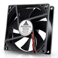 Ventilateur de refroidissement axial Gdstime GDA9225 DC 24V 92mm 92x92x25mm en plastique avec dissipateur thermique et roulement à bille, 2000 tr/min, haut débit d'air pour boîtier d'ordinateur
