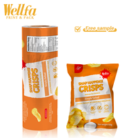 Film d'emballage en plastique avec logo personnalisé d'usine de qualité alimentaire 150g 250g chips de pommes de terre collations pop-corn bonbons feuille d'aluminium Sachet rouleau de film