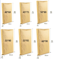 Sac en papier kraft classique respectueux de l'environnement, pliage en M, 45*75cm, résistant, utilisé pour les granulés de plastique, les engrais, le carbonate de soude, les résines