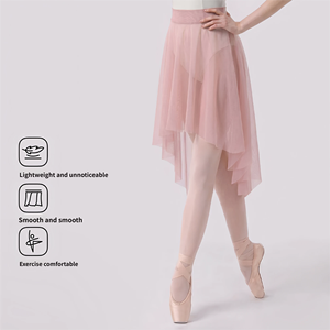 Gonna da ballo all'ingrosso ODM per allenamento, abito casual lungo da donna per insegnanti, <span class=keywords><strong>grembiule</strong></span> in chiffon annodabile per pratica e performance - Product Image 1