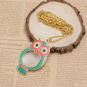 Mg12090 5x उल्लू फांसी हार चेन मैग्निफायर, फैशनेबल उपहार पोर्टेबल आवर्धक ग्लास - Product Image 4