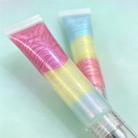 FAIRY LG288 Gloss à lèvres hydratant scintillant liquide brillant trois en un nouveau design