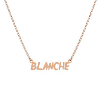 Bijoux personnalisés en acier inoxydable nom Logo déclaration initiale collier de mode films Anime police collier une pièce