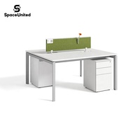 Station de travail de luxe SpaceUnited, mobilier de bureau commercial, bureau en acier de style mid-century