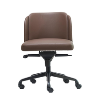 Chaise pivotante réglable en cuir PU, robuste et empilable, pour hôtel, chambre, bureau, projet commercial