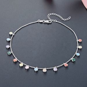 पॉलिवा 925 स्टर्लिंग चांदी की महिला पैर गहने एडजस्टेबल हीरे की चेन को 22 + 3 सेमी 30 पीसी - Product Image 2