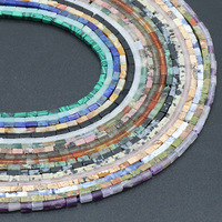 Pierres naturelles Agate indiennes pour la fabrication de bijoux, rectangulaires, colorées, 2x4MM, perles en vrac, puissance de guérison, livraison gratuite