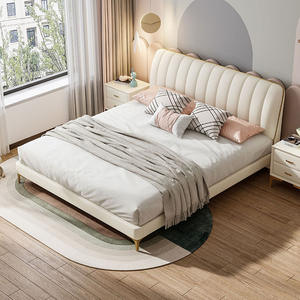Letti Moderni in Legno per Bambini, Design con Contenitore, <span class=keywords><strong>Letto</strong></span> Matrimoniale in Pelle per Set di Arredamento <span class=keywords><strong>Cameretta</strong></span> - Product Image 4