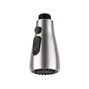 Tête de rechange pour robinet de cuisine Bingtao, noir brossé, avec bouton d'arrêt d'eau, buse extractible - Product Image 1