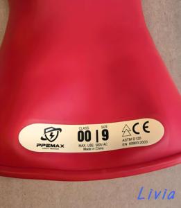 Guantes Dieléctricos Aislantes Antiestáticos PPEMAX Clase 00 Personalizados OEM/Marca Privada para Trabajo con Corriente de 500V - Product Image 4