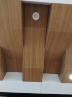Panneaux de plafond en bois grainé sur mesure, système de plafond en métal décoratif élégant, fourniture d'usine