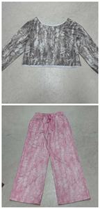 Pantalon de jogging décontracté en maille florale pour femme, doublé polaire respirant, avec cordon de serrage à la taille, idéal pour l'automne - Product Image 2