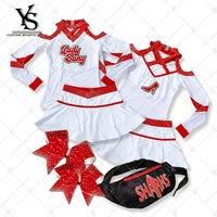 Beau tissu mystique d'uniformes de pom-pom girl avec des strass pour pom-pom girl