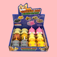 Jouet en forme de chien en PVC souple à presser pour enfants de 5 à 7 ans, vente en gros, amusant, jouet anti-stress, modèle de vente en gros