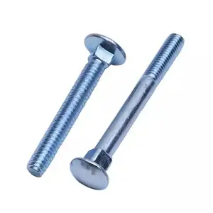 Boulon en acier trempé de qualité 8.8 10.9 Din 603 607 605 asm m8 m14 m16 boulon et écrou à tête carrée champignon boulon de chariot à tête ronde