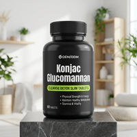 Capsules de Glucomannane de Konjac OEM/ODM pour la Détoxification, la Perte de Poids, la Suppression de l'Appétit et les Fibres Alimentaires pour Adultes