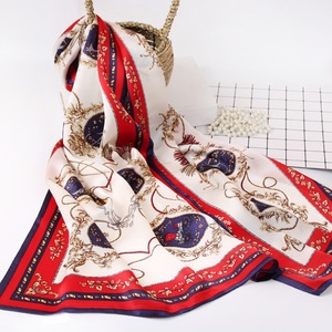 الجملة وشاح حريري 100% نقي فاخر مصمم الأزياء الطباعة وشاح طويل الفولار En Soie للنساء - Product Image 4