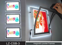 Işık paneli pencere emlak çift yan A3 A4 Led emlak ajan pencere ekran çerçevesi Led ekran posteri