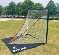 But de lacrosse portable et pliable sur mesure OEM/ODM 6x6ft/4x4ft avec filet d'entraînement en polyester, structure en acier et sac de transport Xinghai