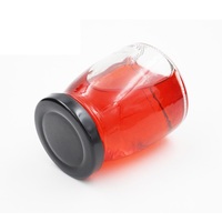 Botol mangkuk puding kaca kosong 100ml 200ml, dapat digunakan kembali untuk makanan penutup madu pernikahan dengan tutup gabus