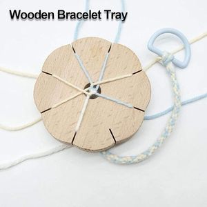 Rond Kumihimo <strong>Beading</strong> Cord Disc Braiding Plate, Wood Braided Weaving <strong>Board</strong> for DIY Bracelet - Product Image 5