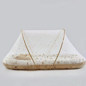 Cuna Nido para Bebé 100% Algodón con Mosquitera - Colchoneta y Almohada para Dormir, Cuna Portátil para la Seguridad del Bebé - Product Image 1