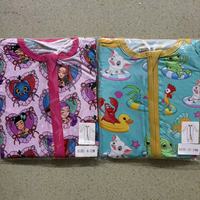 Piyama Jumpsuit Bayi Serat Bambu RTS Mystery Box Organik Anak-anak Motif Kartun Bernapas Resleting Eropa Amerika