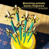 6cm 15-pcs Dupa Kayu Cendana Cina Ramah Lingkungan untuk Kekayaan dan Kemakmuran, Wangi Mewangi, Grosir Daun Pomelo