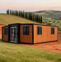 Maison conteneur modulaire de 30 pieds avec panneau mural étanche à cadre personnalisé, aménagement intérieur flexible, double aile inclinée, appartement/hôtel/villa
