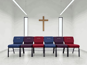2026 Interlockbare kerkstoelen met stoffen bekleding, modern, commercieel gebruik, theater, gym, kunststof poten, Chinese leverancier, groothandel - Product Image 5