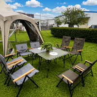 Chaise de camping portable et pliable en tissu Oxford moderne, avec cadre en aluminium robuste, pour extérieur, plage, jardin, barbecue, avec sac de rangement