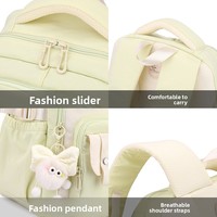 Mochila de nailon ligera de gran capacidad con amortiguación de aire, estilo universitario coreano, para mujer, ideal para el campus, ¡gran oferta transfronteriza!