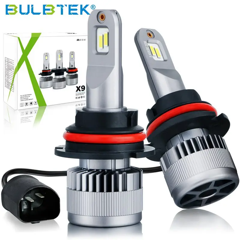 BULBTEK X9 9004รถไฟ Led ไฟหน้า9007 9004นำไฟหน้าโรงงานรถนำไฟหน้า6000พัน