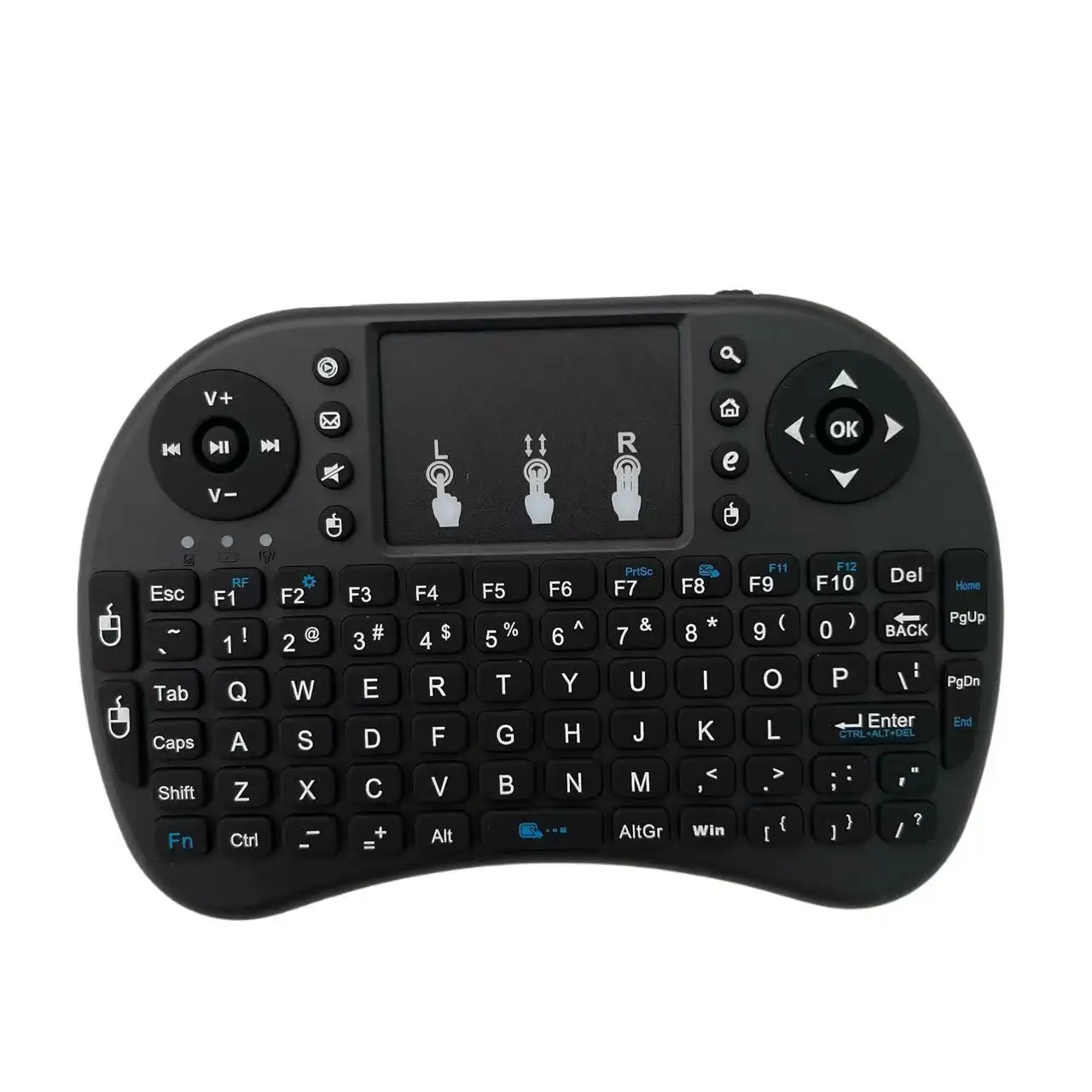 Keyboard nirkabel lampu latar 2.4GHz i8, Keyboard nirkabel mini bantalan sentuh i8, Keyboard dengan lampu latar untuk tv android