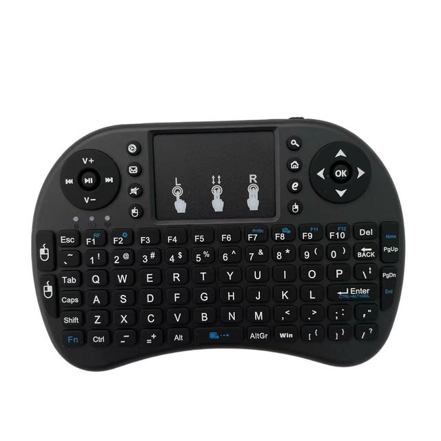 Hot Selling Backlight 2.4GHz I8 Mini Wireless Keyboard Touch Pad I8 air Fly Mouse Backlit Keyboard for Android Tv Box