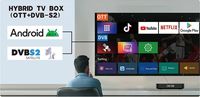 Decodificador Multifuncional Android 9 OTT + DVB-S2 de Cuatro Núcleos con Decodificación 4KP60 Ultra HD, Wi-Fi de Doble Banda y para