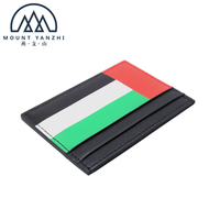 Dompet Kartu Tipis Kulit Asli Desainer Logo Kustom Buatan Tangan Mewah Warna Ukuran Sesuai Pesanan Tempat Kartu Kredit & ID Tanpa Penutup