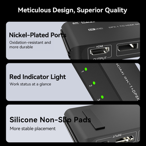 Ventes chaudes A481 8K  Répartiteur DP 1 entrée Dp*2 Hdmi*2  Sortie 8K/60Hz Convertisseur Répéteur d'ordinateur portable Hub Câble DP pour moniteur HDTV - Product Image 2