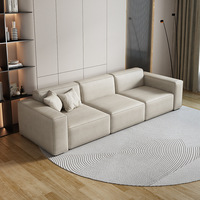 Juego de Sofás Cuadrados de Estilo Minimalista Italiano para Sala de Estar, Sofá Modular, Sofá Seccional en Tela de Terciopelo